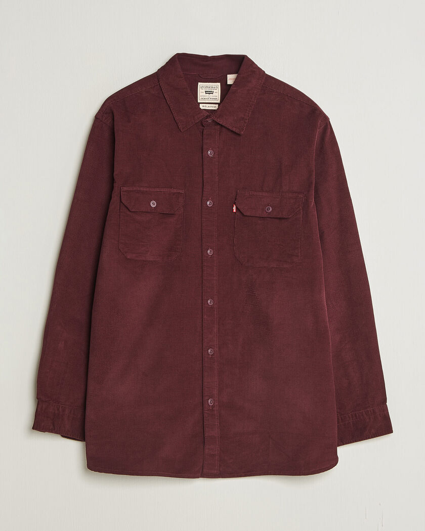 Levi's Jackson Corduroy Worker Shirt Vineyard Wine – Rood