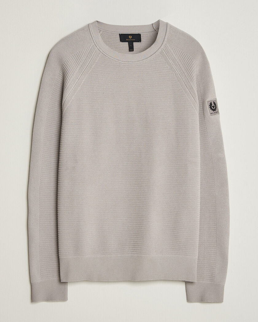 Belstaff Bradwell Cotton Knitted Crew Neck Concrete – Grijs