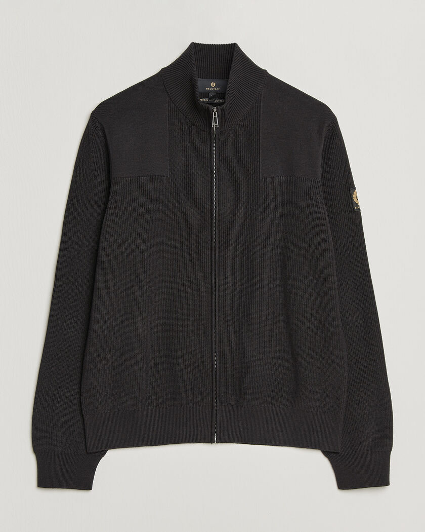 Belstaff Commander Knitted Full Zip Black – Zwart
