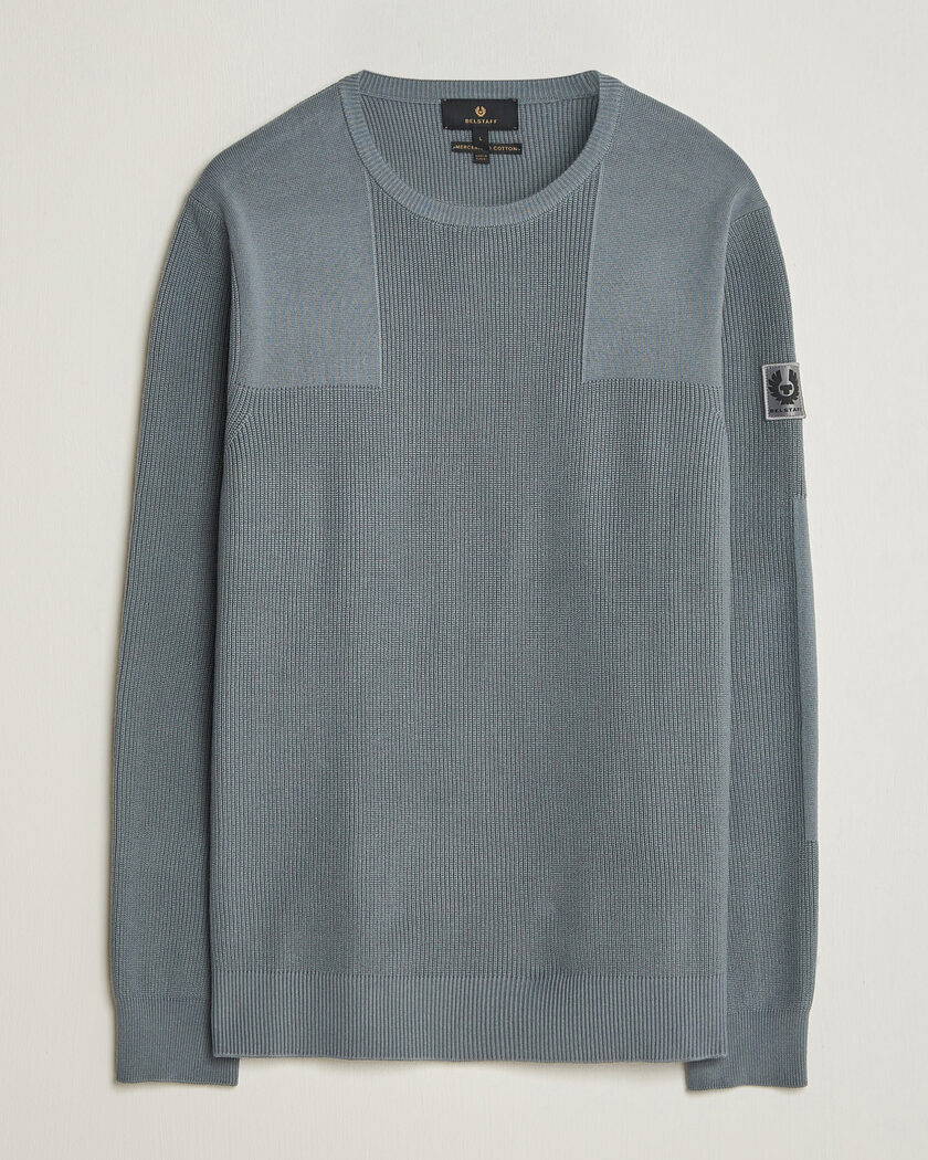 Belstaff Commander Knitted Crew Neck Atlantic Grey – Grijs