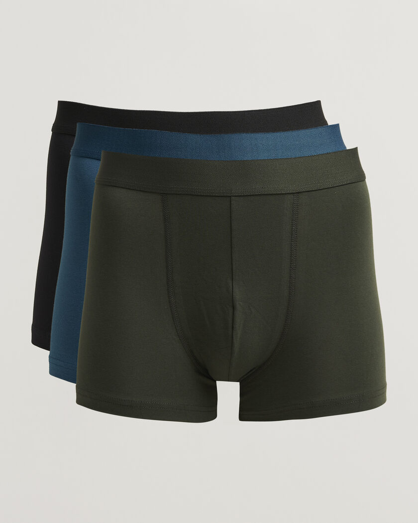 Bread & Boxers 3-Pack Boxer Brief Green/Blue/Black – Meerkleurig