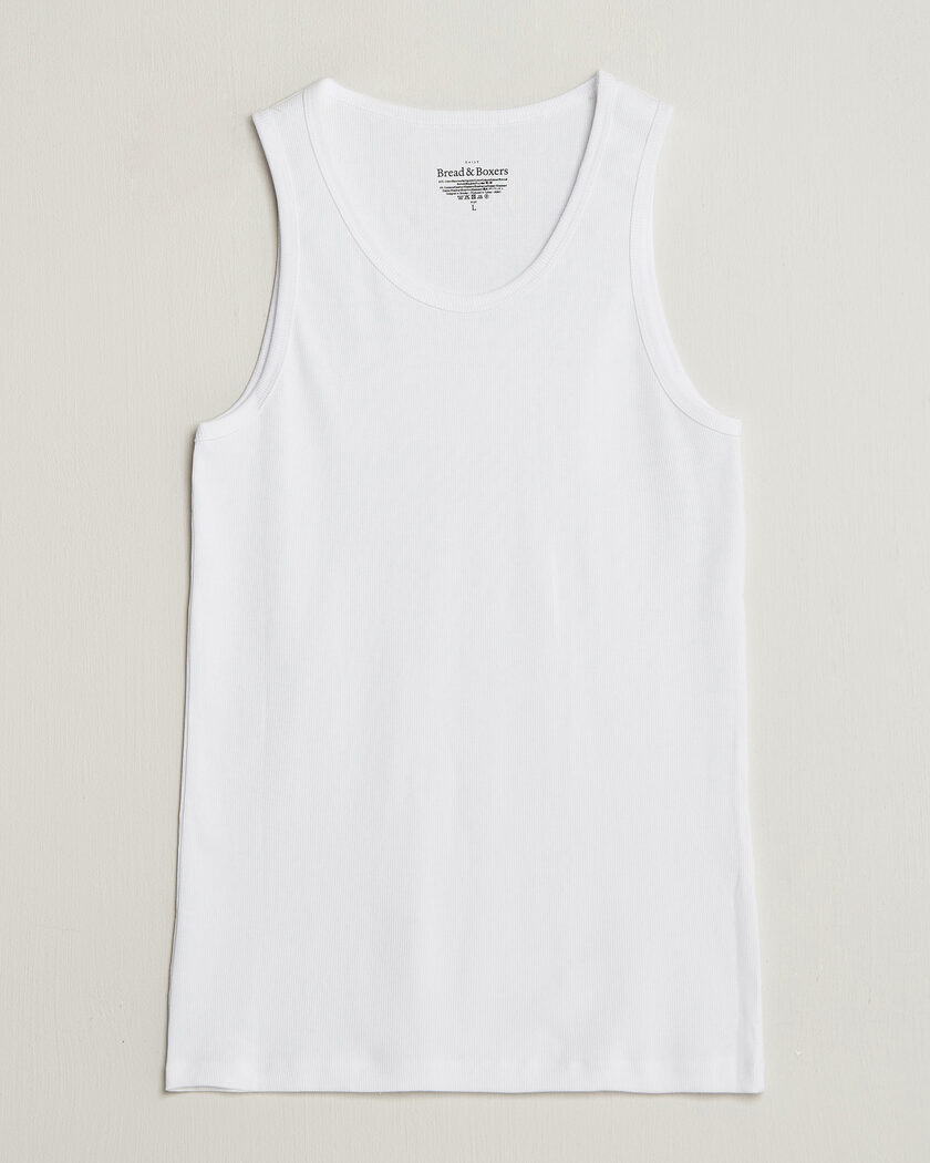 Bread & Boxers 2-Pack Ribbed Tank White – Wit