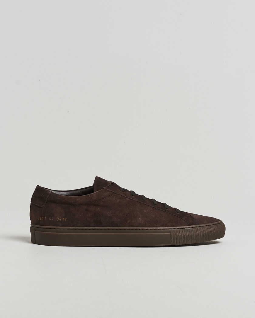Common Projects Original Achilles Suede Sneaker Dark Brown – Bruin