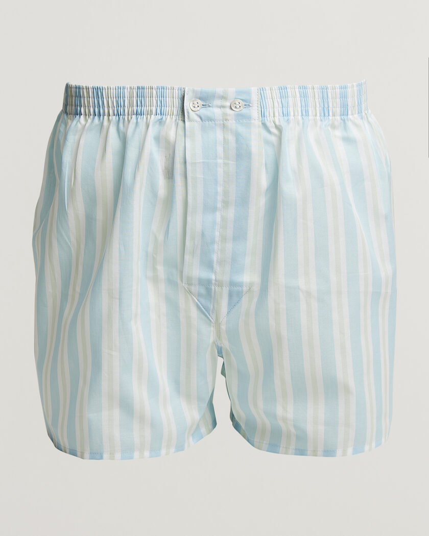 Derek Rose Classic Fit Striped Woven Cotton Boxer Shorts Blue/White – Meerkleurig