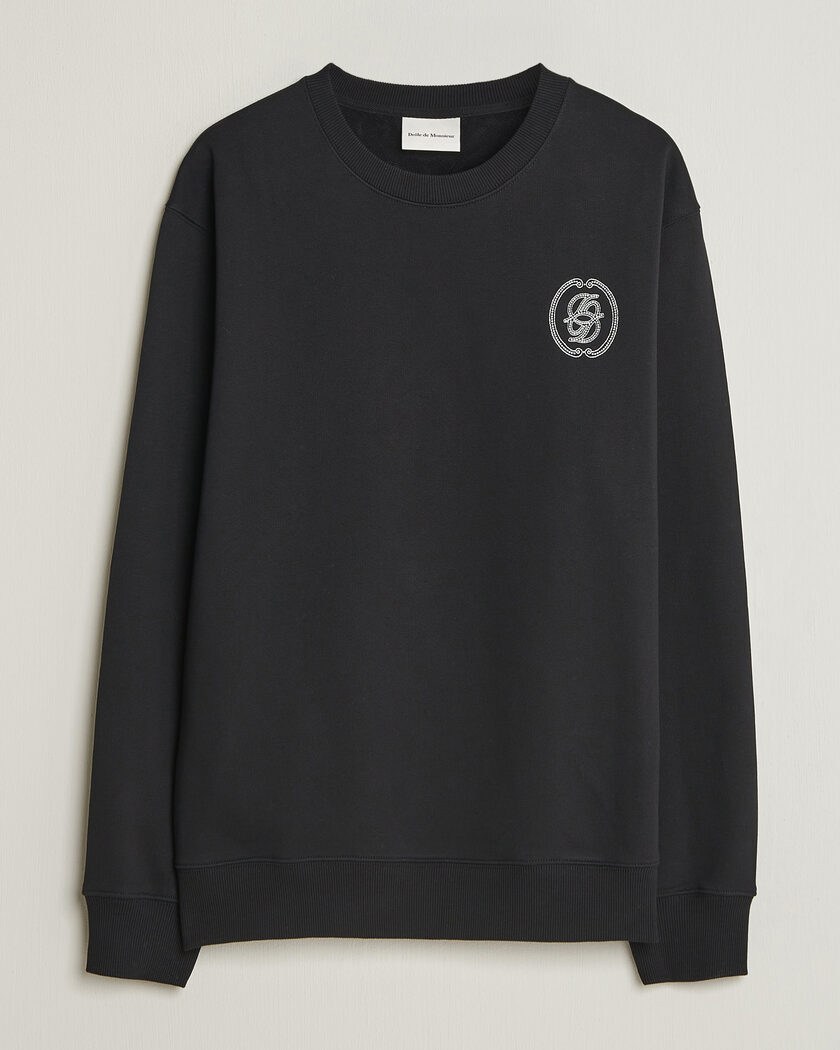 Drôle de Monsieur Mirror D Embroidered Sweatshirt Black – Zwart