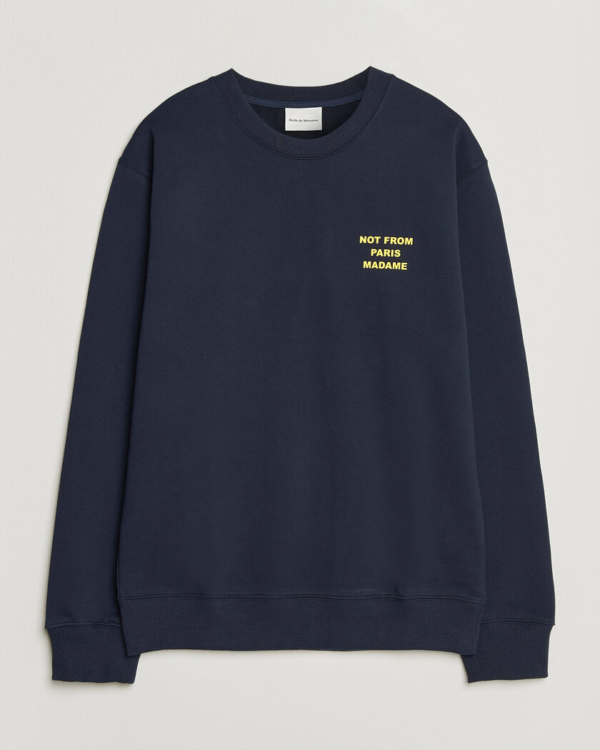 Drôle de Monsieur Bold Slogan Sweatshirt Navy – Blauw