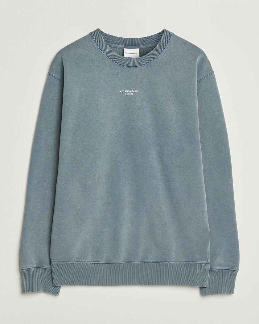 Drôle de Monsieur Classic Slogan Sweatshirt Dark Grey – Grijs