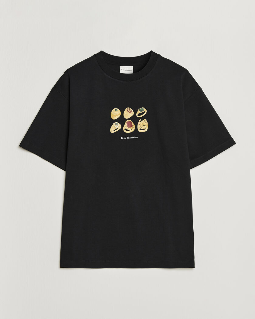 Drôle de Monsieur Rings T-Shirt Black – Zwart