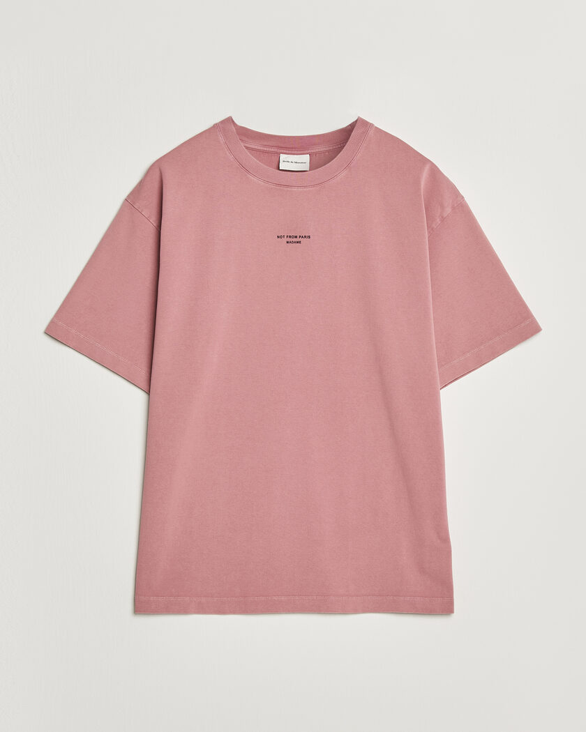 Drôle de Monsieur Classic Slogan T-Shirt Dark Pink – Roze