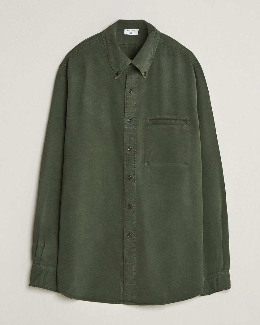 Filippa K Zack Lyocell Shirt Night Green – Groen