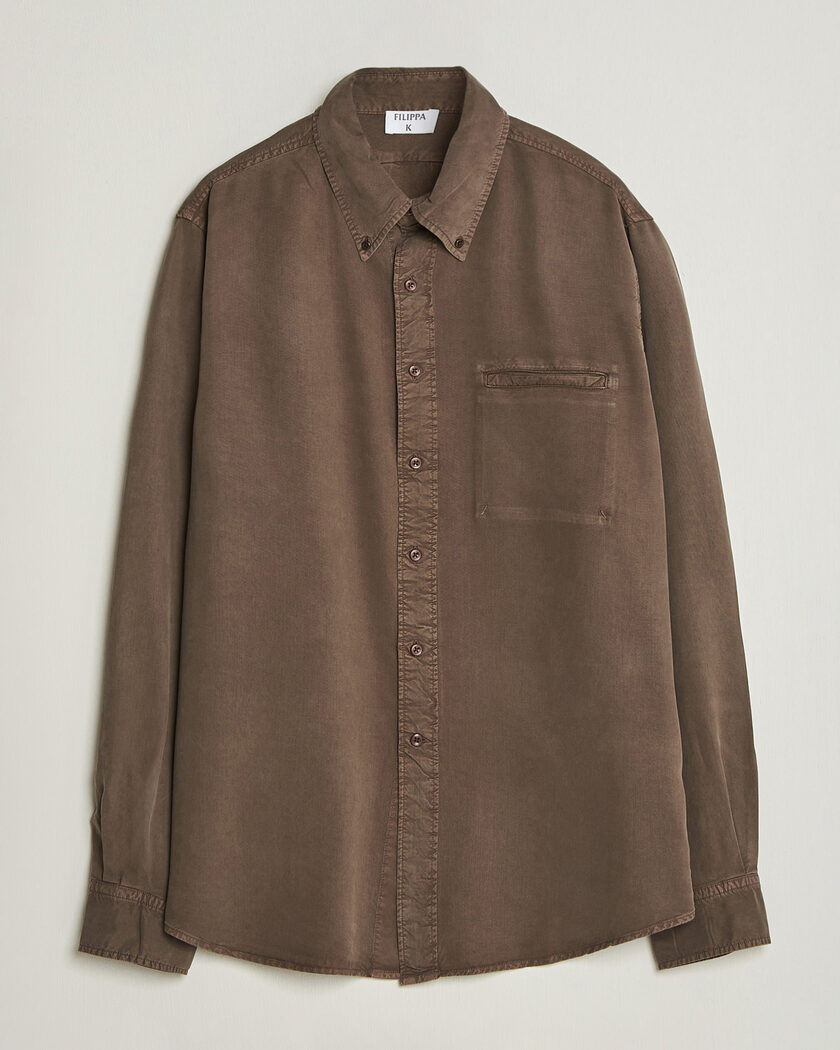 Filippa K Zack Lyocell Shirt Ebony Brown – Bruin