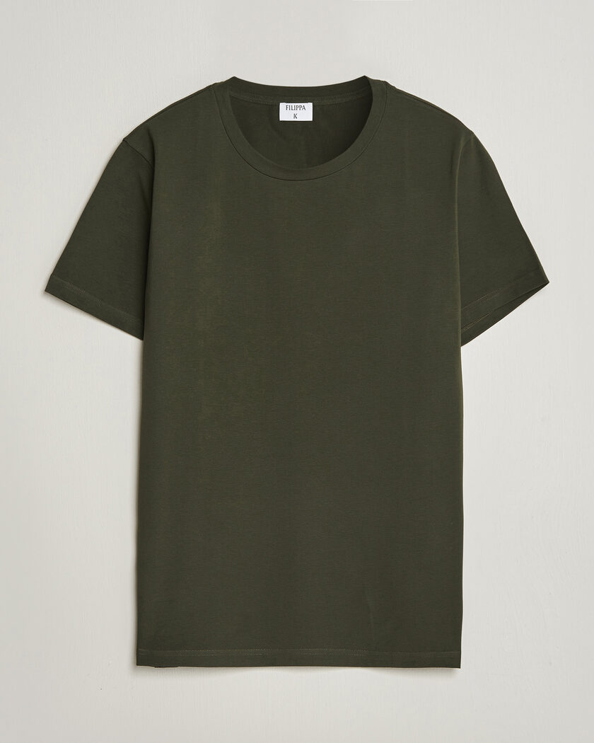 Filippa K Soft Lycra T-Shirt Night Green – Groen