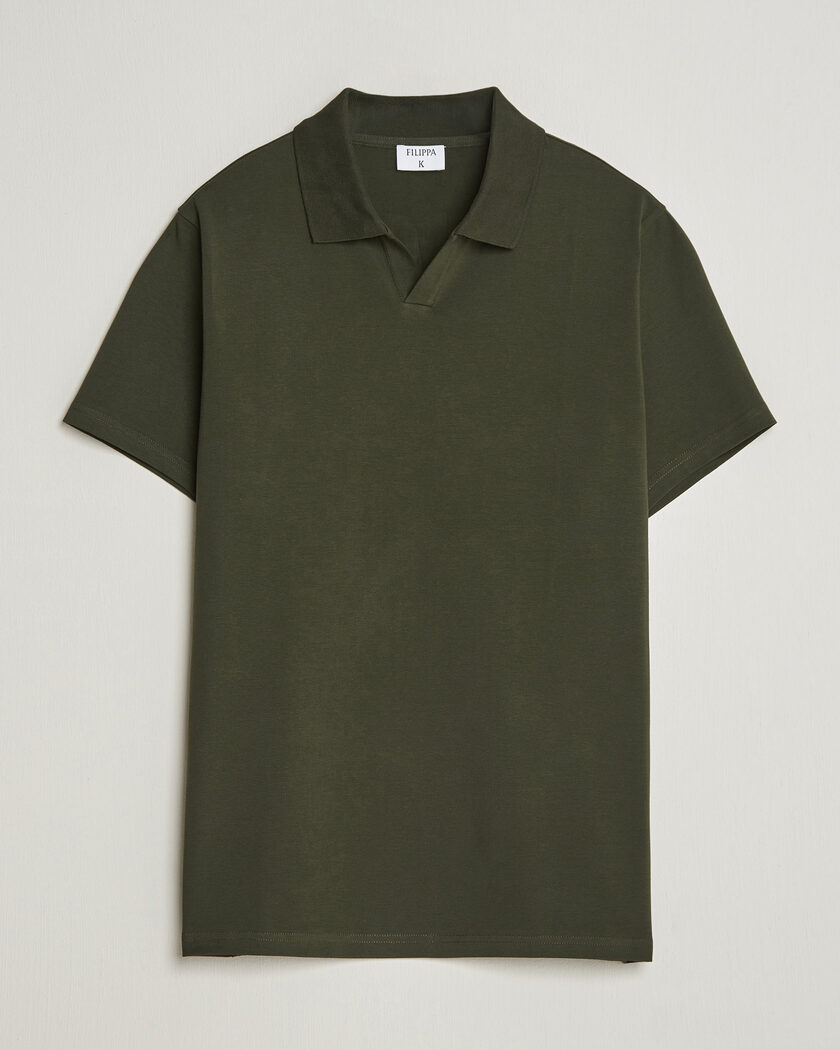 Filippa K Soft Lycra Polo T-Shirt Night Green – Groen