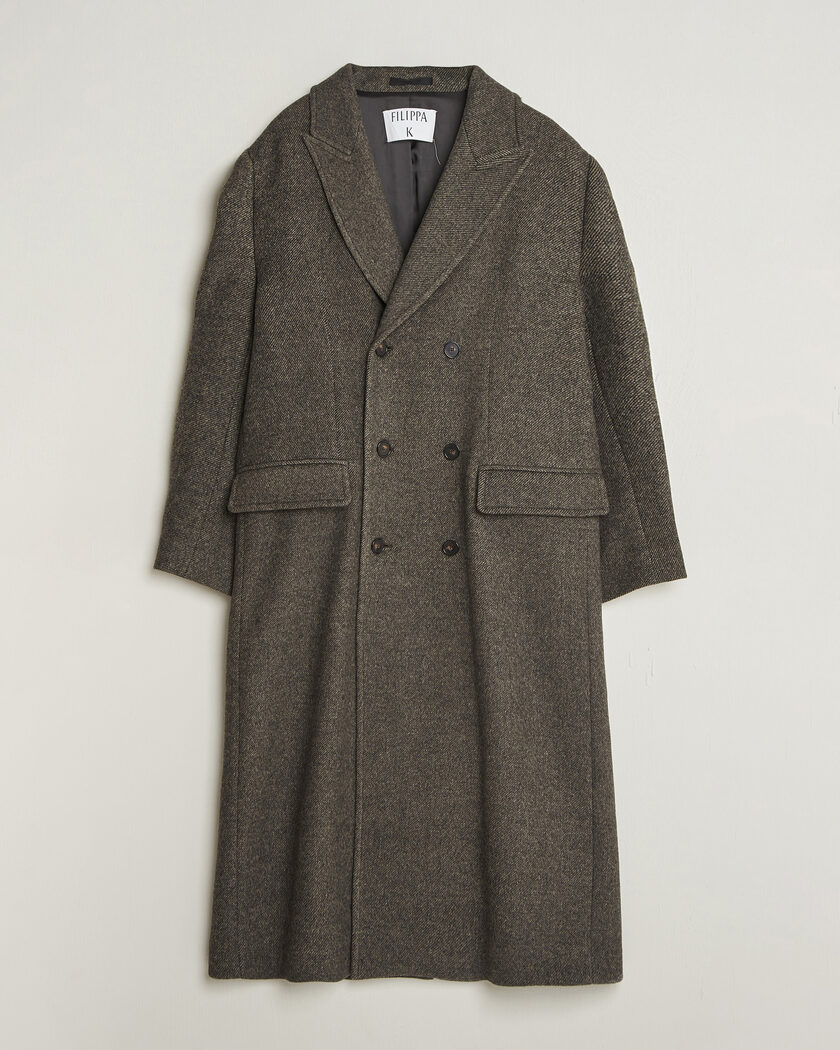 Filippa K Damian Wool Twill Coat Driftwood – Grijs