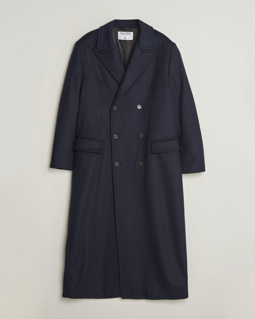 Filippa K Damian Wool Coat French Navy – Blauw