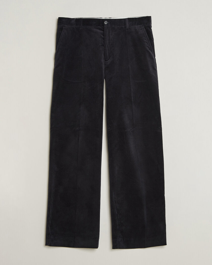 Filippa K Hector Corduroy Trousers Dark Navy – Blauw