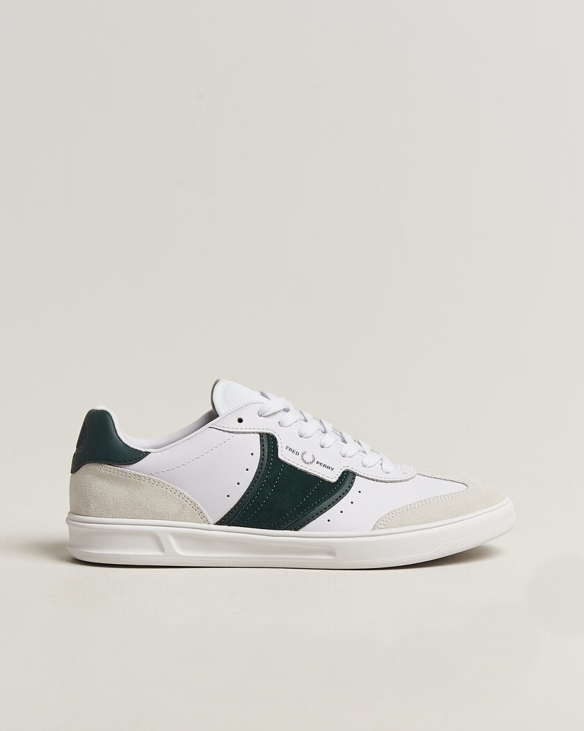 Fred Perry B4 Leather/Suede Sneaker White – Wit