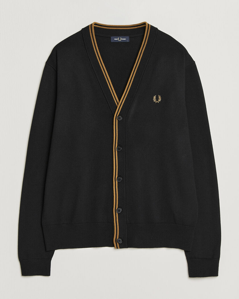 Fred Perry Classic Knitted Cardigan Black – Zwart