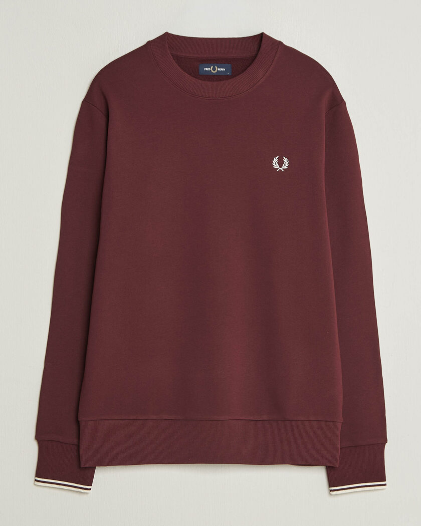 Fred Perry Crew Neck Sweatshirt Oxblood – Rood