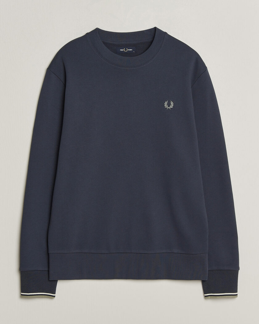Fred Perry Crew Neck Sweatshirt Dark Airforce – Blauw