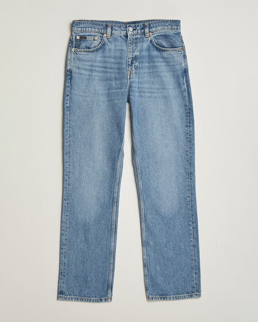 GANT Straight Fit Jeans Mid Blue Broken In – Blauw