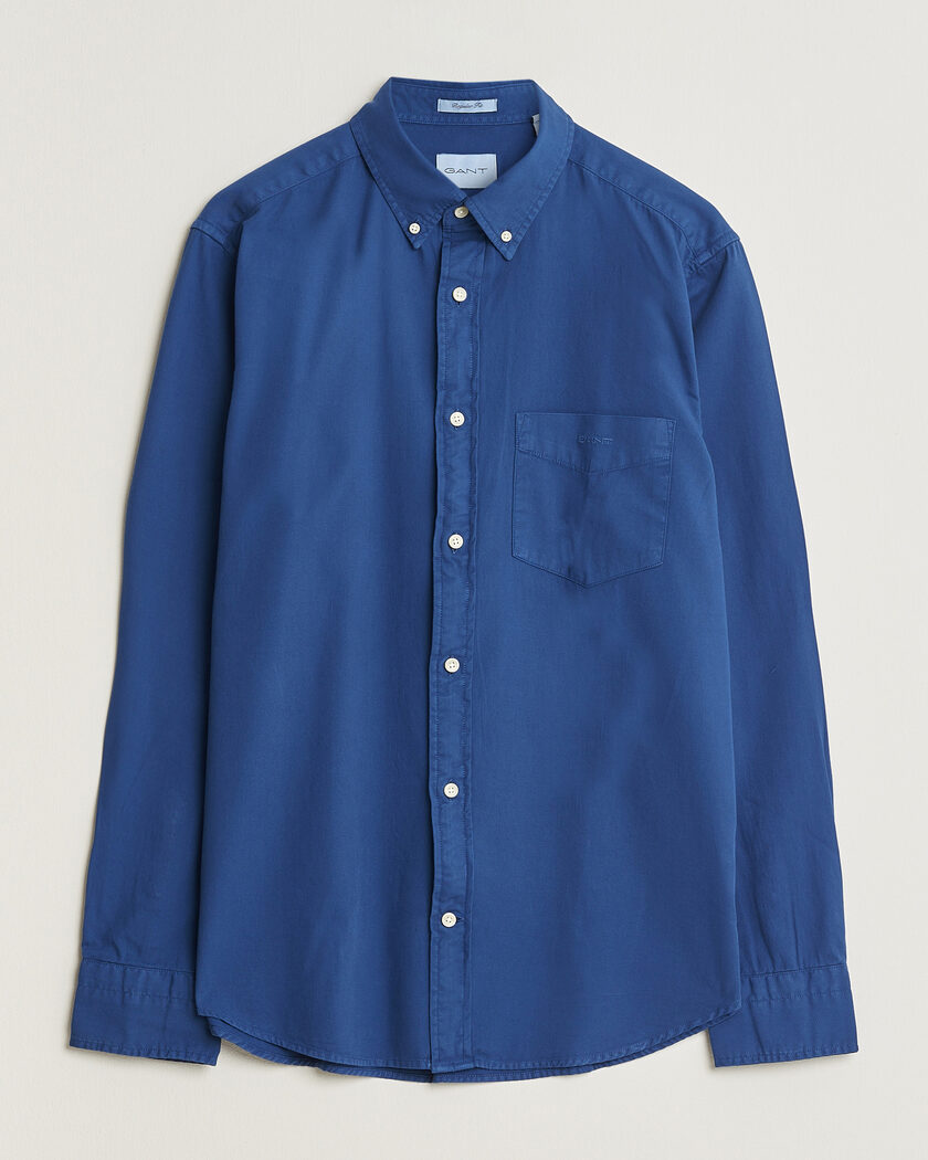 Gant Regular Fit Garment Dyed Twill Shirt Crisp Blue – Blauw