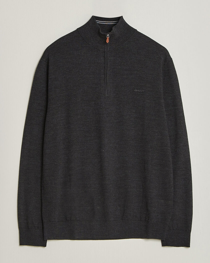 Piacenza Cashmere Cashmere Half Zip Sweater Light Grey | Man
