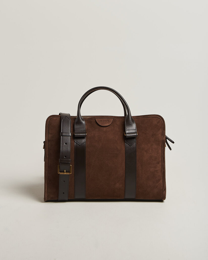 Gant Suede Commuter Bag Soil Brown – Bruin