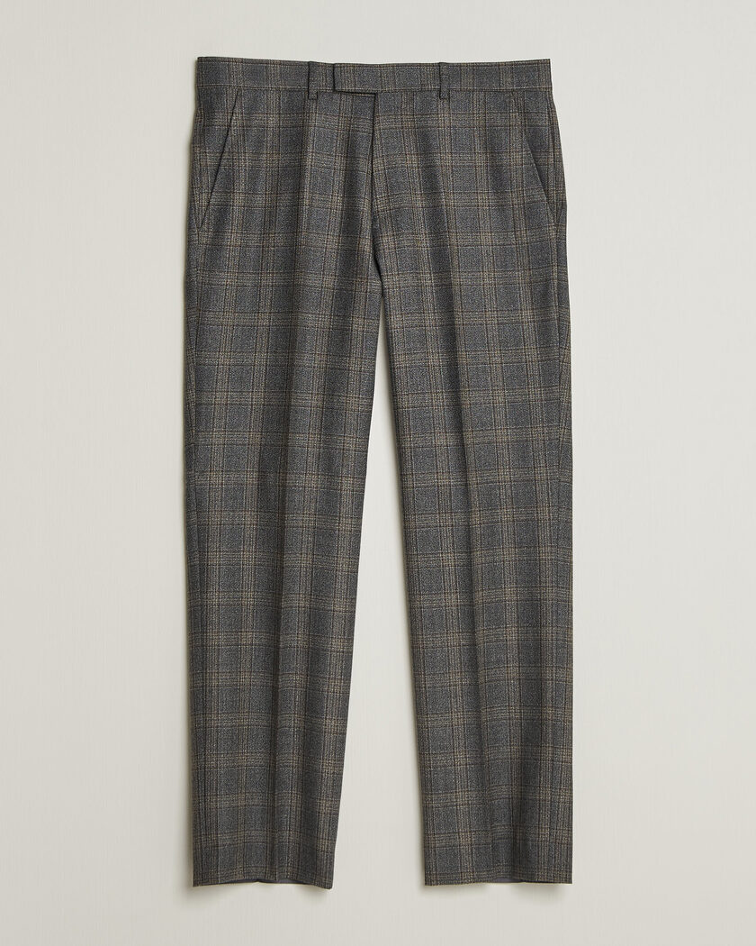 Gant Wool Glencheck Suit Trousers Ceramic Grey – Grijs