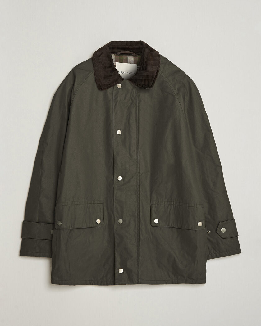 Gant Waxed Barn Jacket Black Brown – Bruin