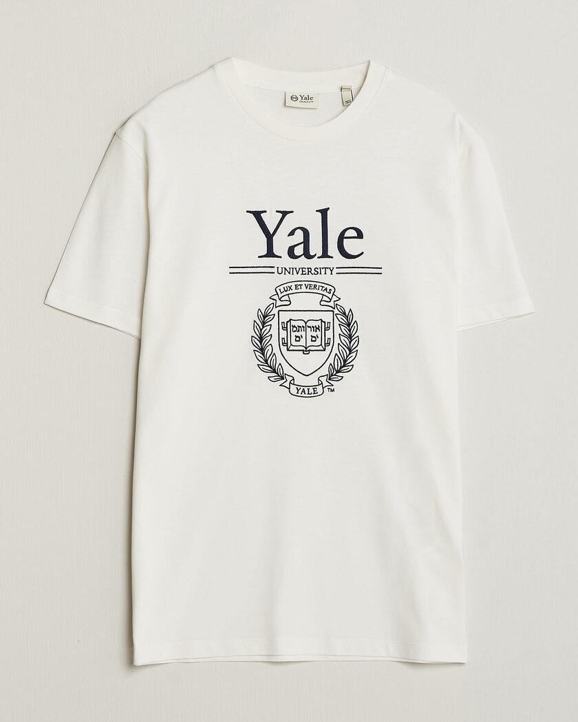 Gant YALE Crew Neck T-Shirt Eggshell – Wit
