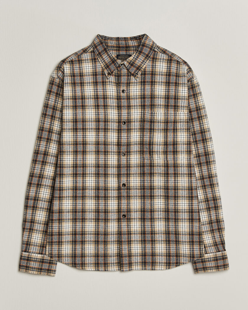 Pendleton Flannel Button Down Shirt Brown Check – Meerkleurig