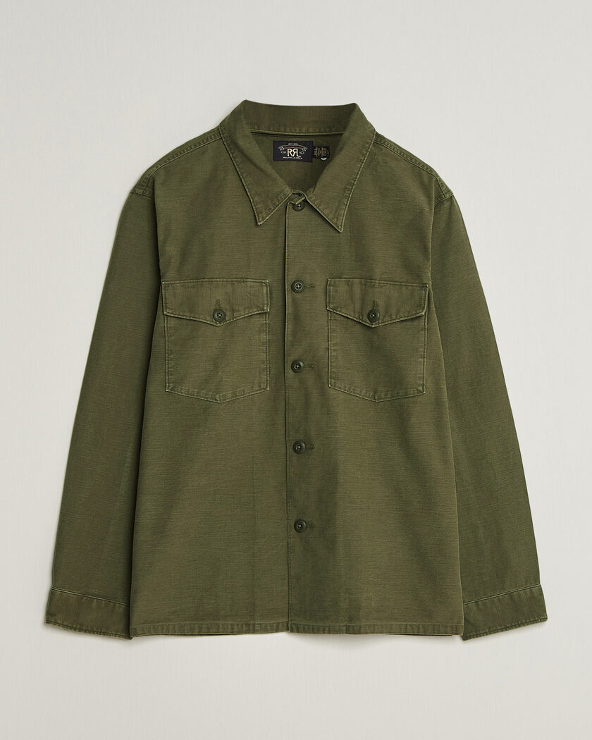 Stone Island Garment Dyed Cotton Zip Overshirt Black | Man