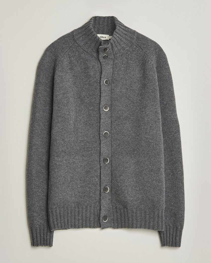 Altea Raglan Sleeve Buttoned Cardigan Grey Melange – Grijs