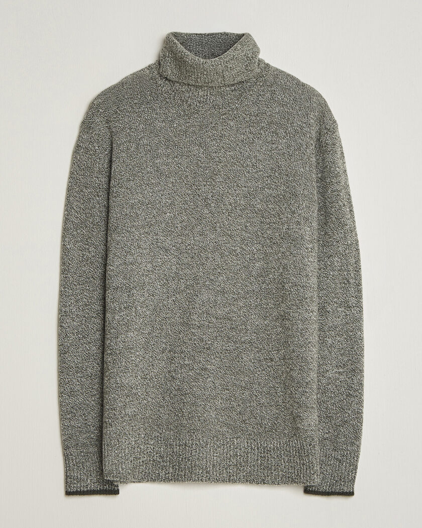 Altea Cloud Cashmere Blend Rollneck Green Melange – Groen