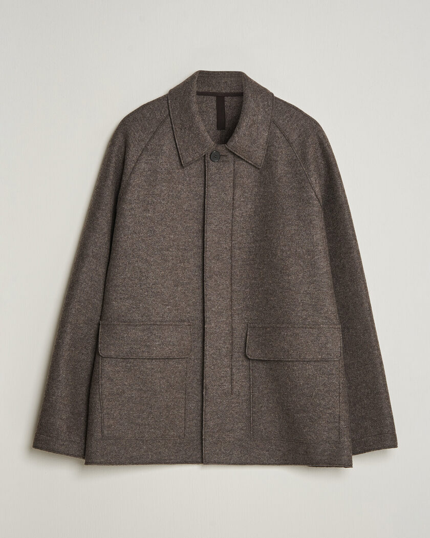 Harris Wharf London Country Wool Jacket Brown/Grey – Bruin