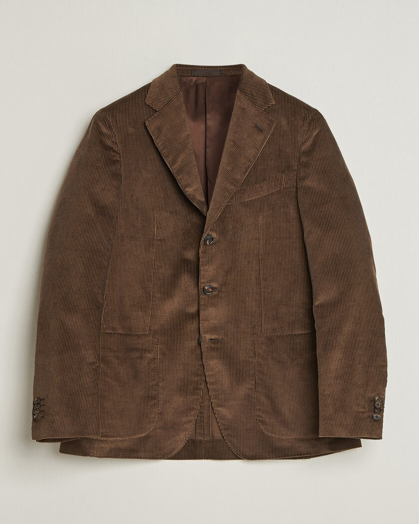 Caruso Aida Corduroy Blazer Dark Brown – Bruin