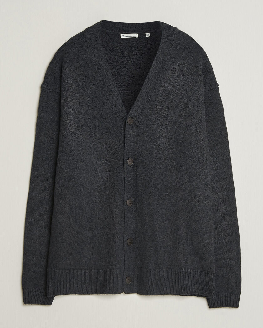KnowledgeCotton Apparel Knitted Cardigan Black – Zwart