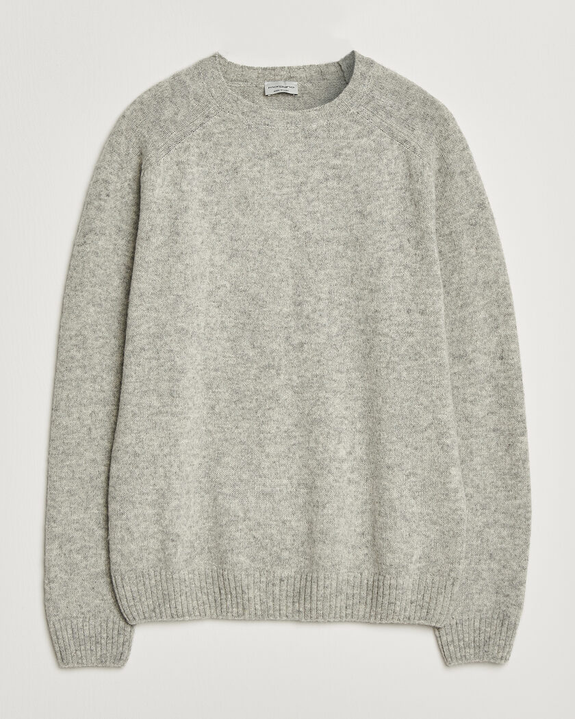 Morgano Brushed Wool Crewneck Grey – Grijs
