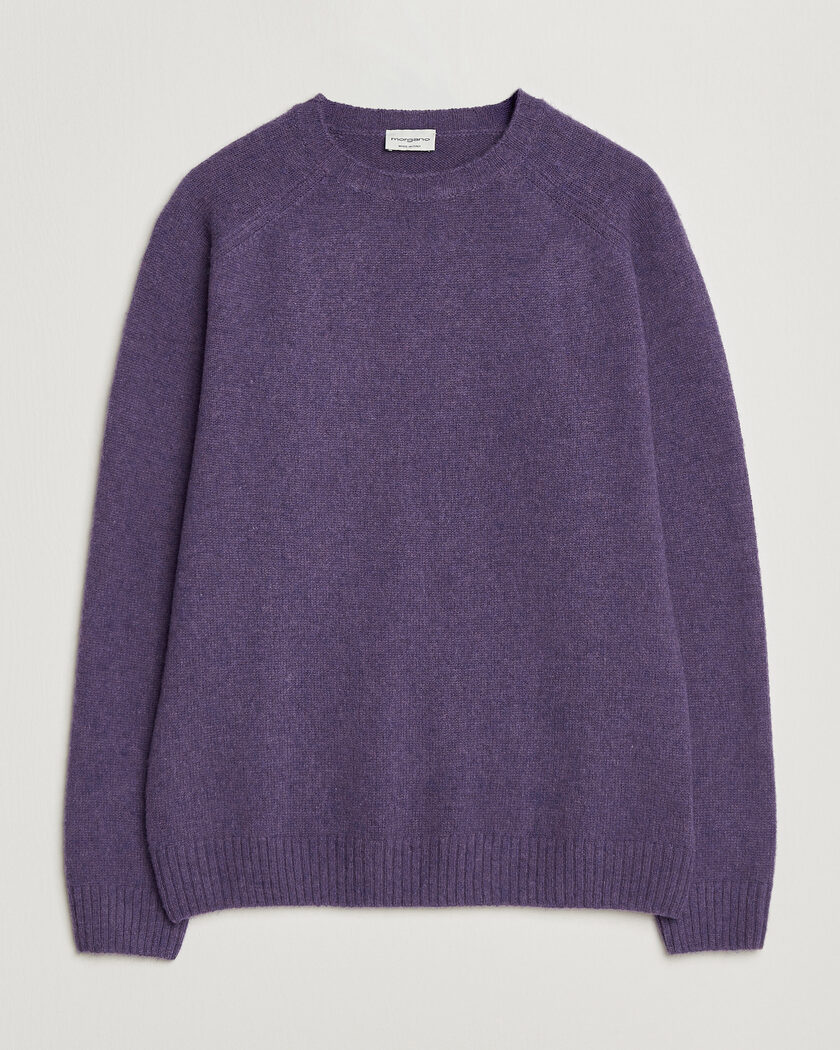 Morgano Brushed Wool Crewneck Purple – Paars