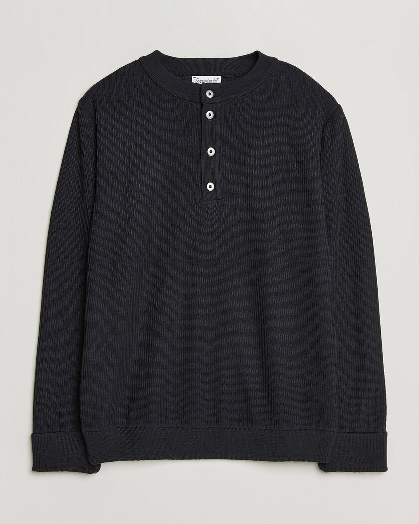 S.N.S. Herning Stamina Rib Henley Navy Blue – Blauw