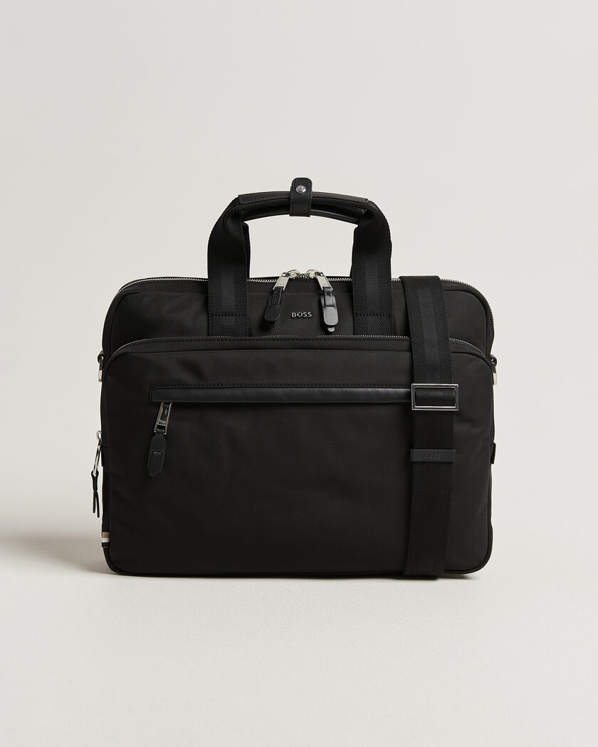 BOSS BLACK Highway Document Case Black – Zwart