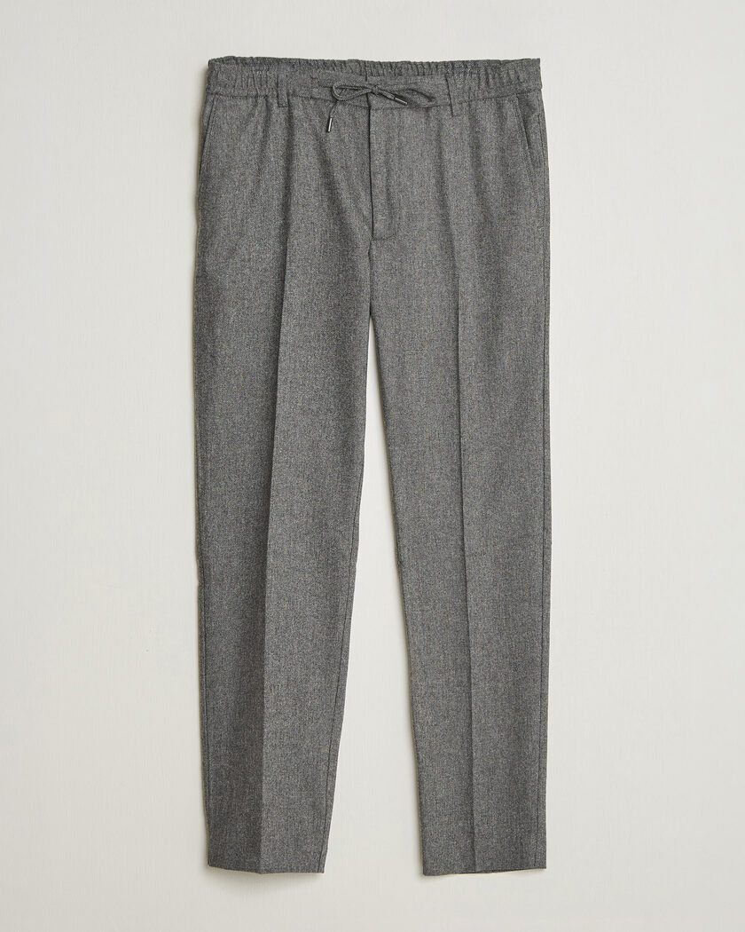 BOSS BLACK Kane Brushed Drawstring Trousers Medium Grey – Grijs
