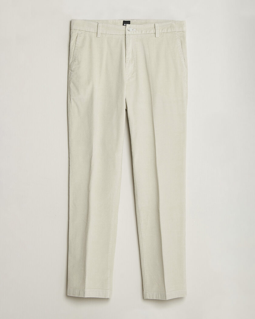 BOSS BLACK Kane Structured Cotton Chino Open White – Wit