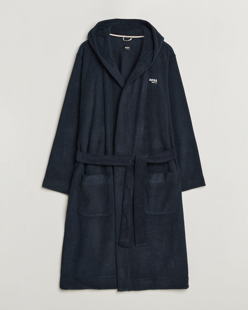 BOSS BLACK Terry Robe Dark Blue – Blauw