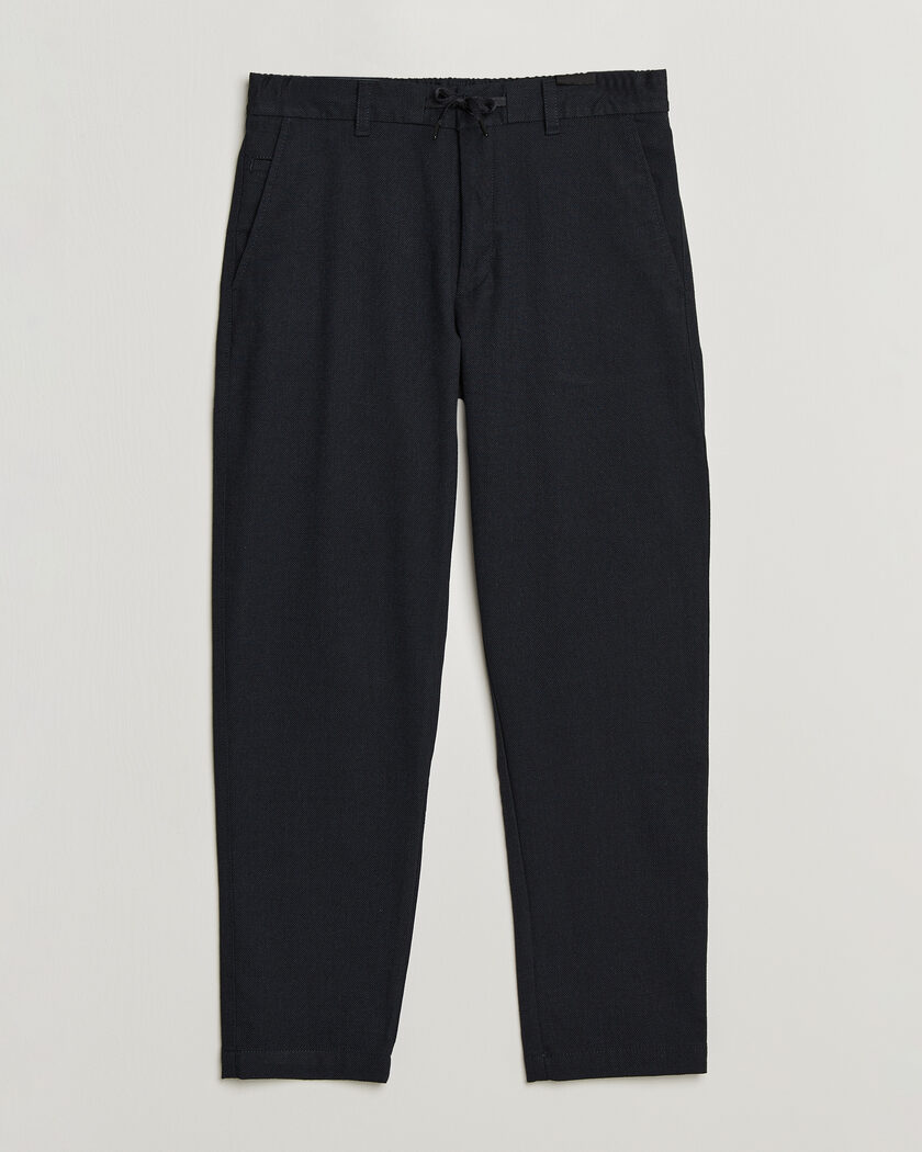 BOSS ORANGE Tapered Fit Drawstring Chino Dark Blue – Blauw