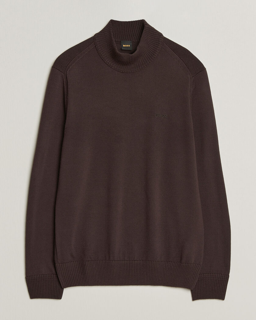 BOSS ORANGE Avac Knitted Turtleneck Dark Brown – Bruin
