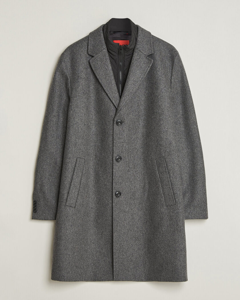HUGO Milogan Bib Coat Dark Grey – Grijs