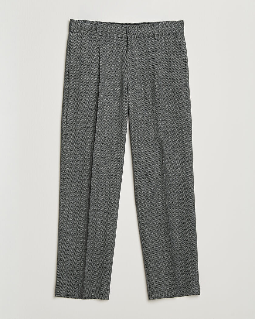 HUGO Flips Herringbone Suit Trousers Dark Grey – Grijs