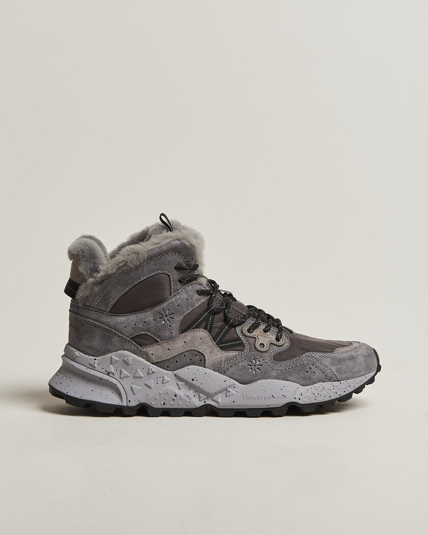 Flower Mountain Yamano 3 Mid Suede/Sherling Sneaker Grey – Grijs